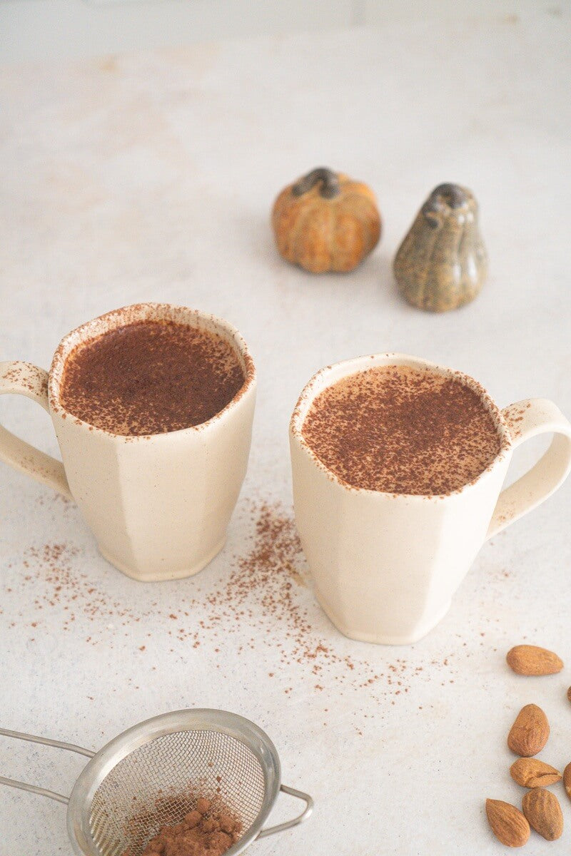 Warme chocolademelk met pompoen
