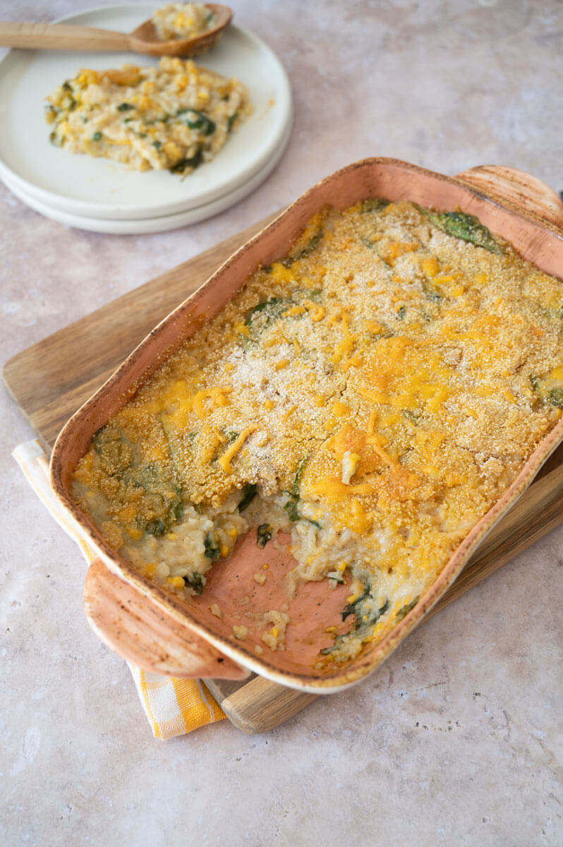 Rijstgratin met rijstpulp