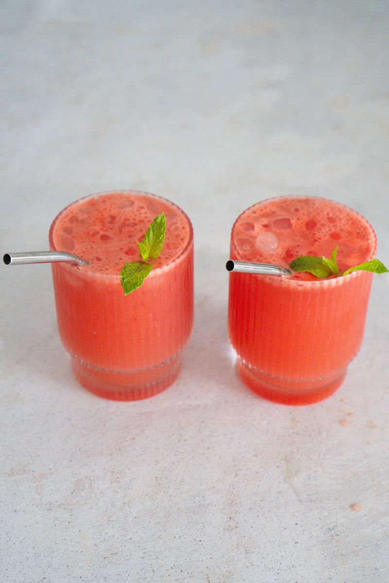 Watermeloen-limoendrank